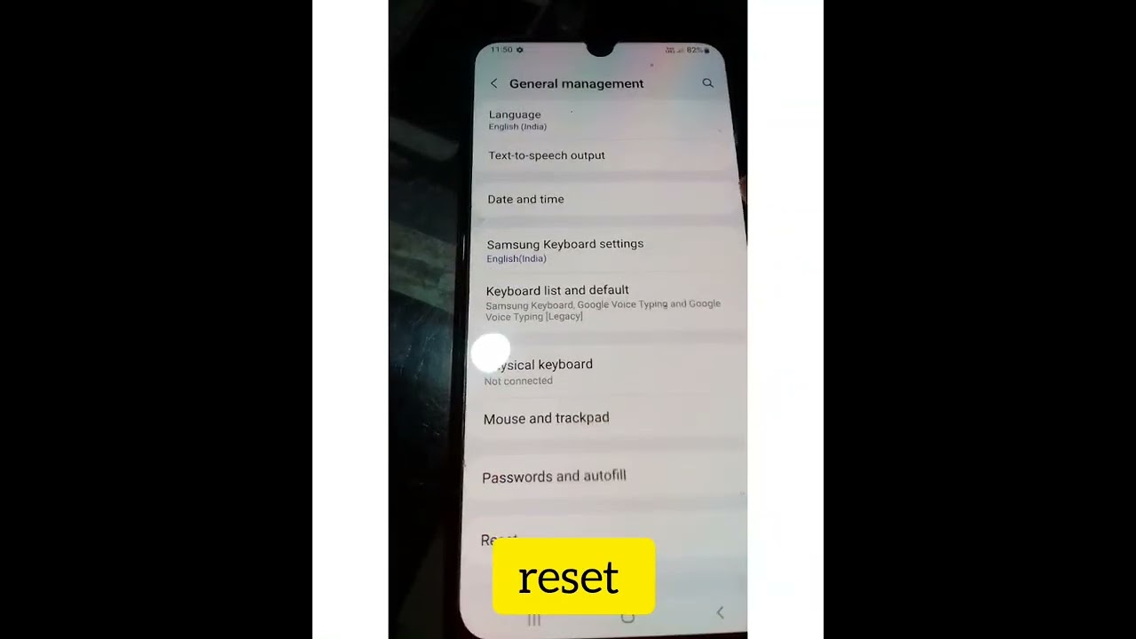 samsung a50 reset network setting