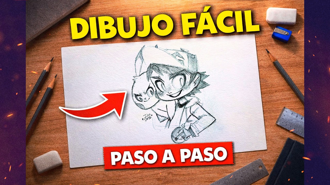 Dibujo de Pikachu y Ash a mi estilo ✏️ | Tutorial fácil y divertido