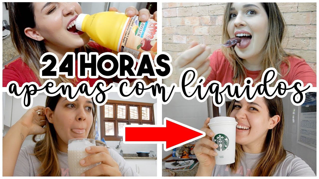 24 HORAS SEM COMER!!! VIVENDO SÓ DE LÍQUIDOS POR 1 DIA!!! | Tuka Sampaio