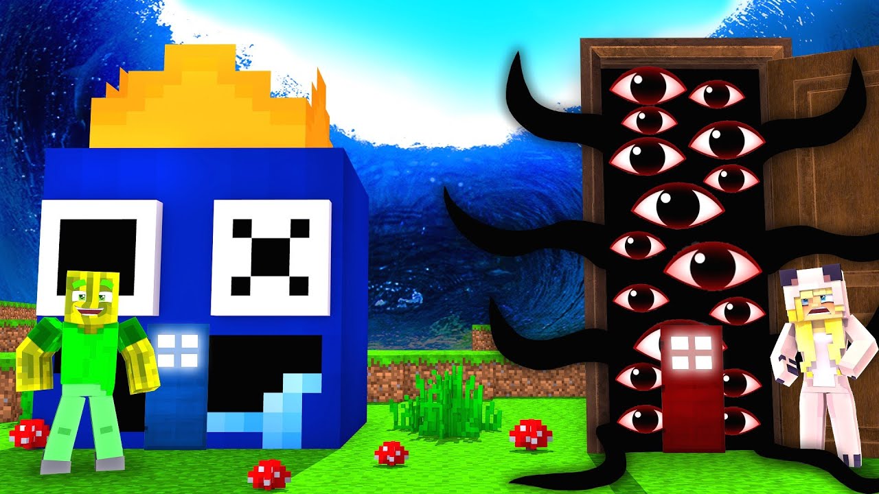 RAINBOW FRIENDS vs. DOORS HAUS?! - Minecraft TSUNAMI