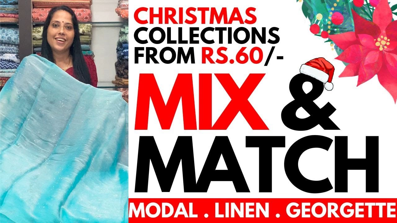 MIX & MATCH🌹FROM Rs.60/-🌹MODAL SILK🌹LINEN & NET🌹27OCT24