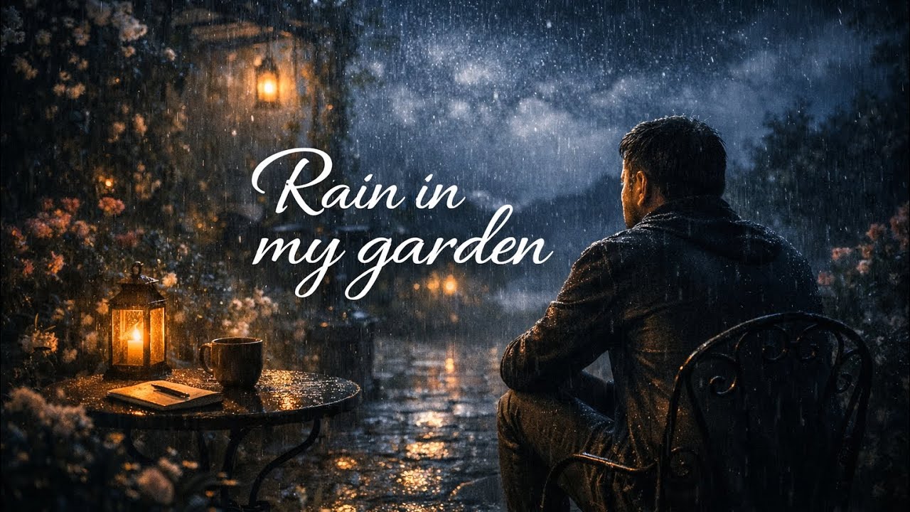 Rain in My Garden | Peaceful Rain Piano & Flute Instrumental | Relaxing Soundscape