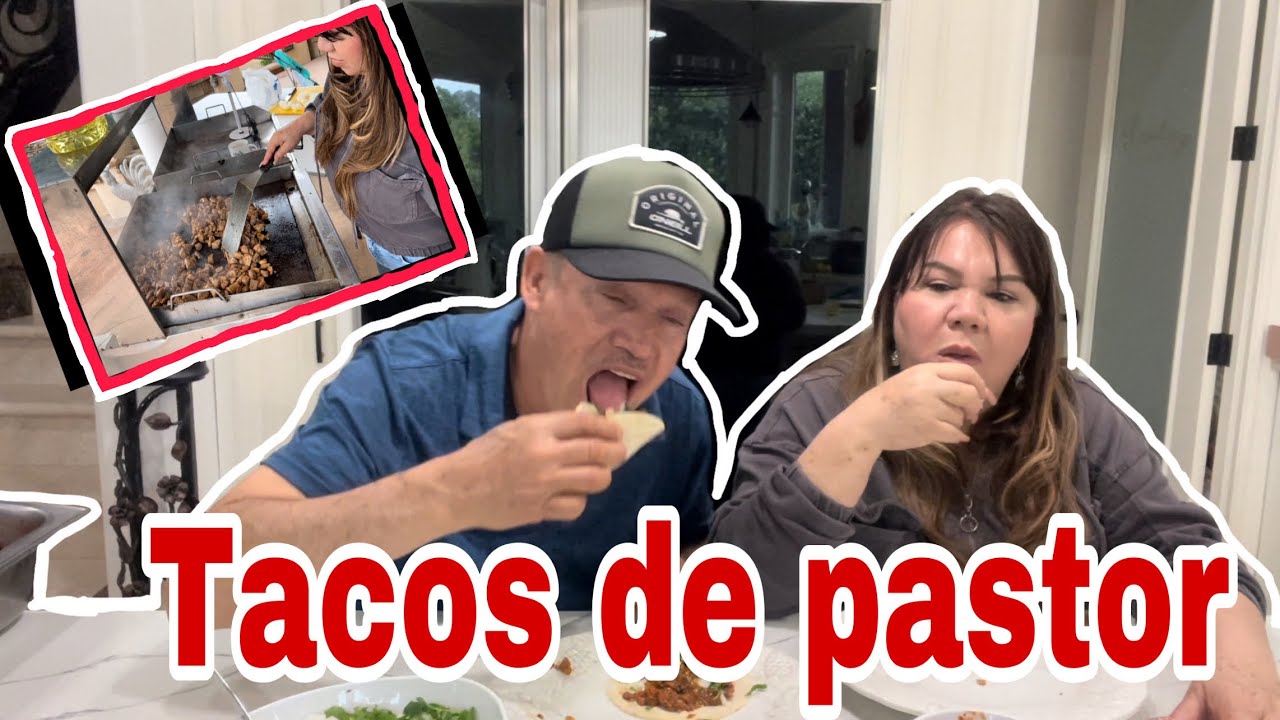 TACOS DE PASTOR / 🌮💯en la plancha #recetafacil #alpastor #adobada
