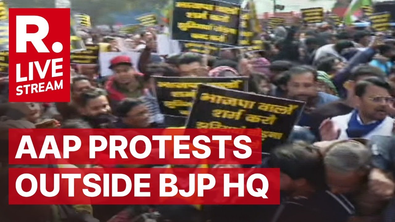 AAP Protests Outside BJP HQ In Delhi | AAP VS BJP Showdown | Kejriwal | PM Modi | LIVE