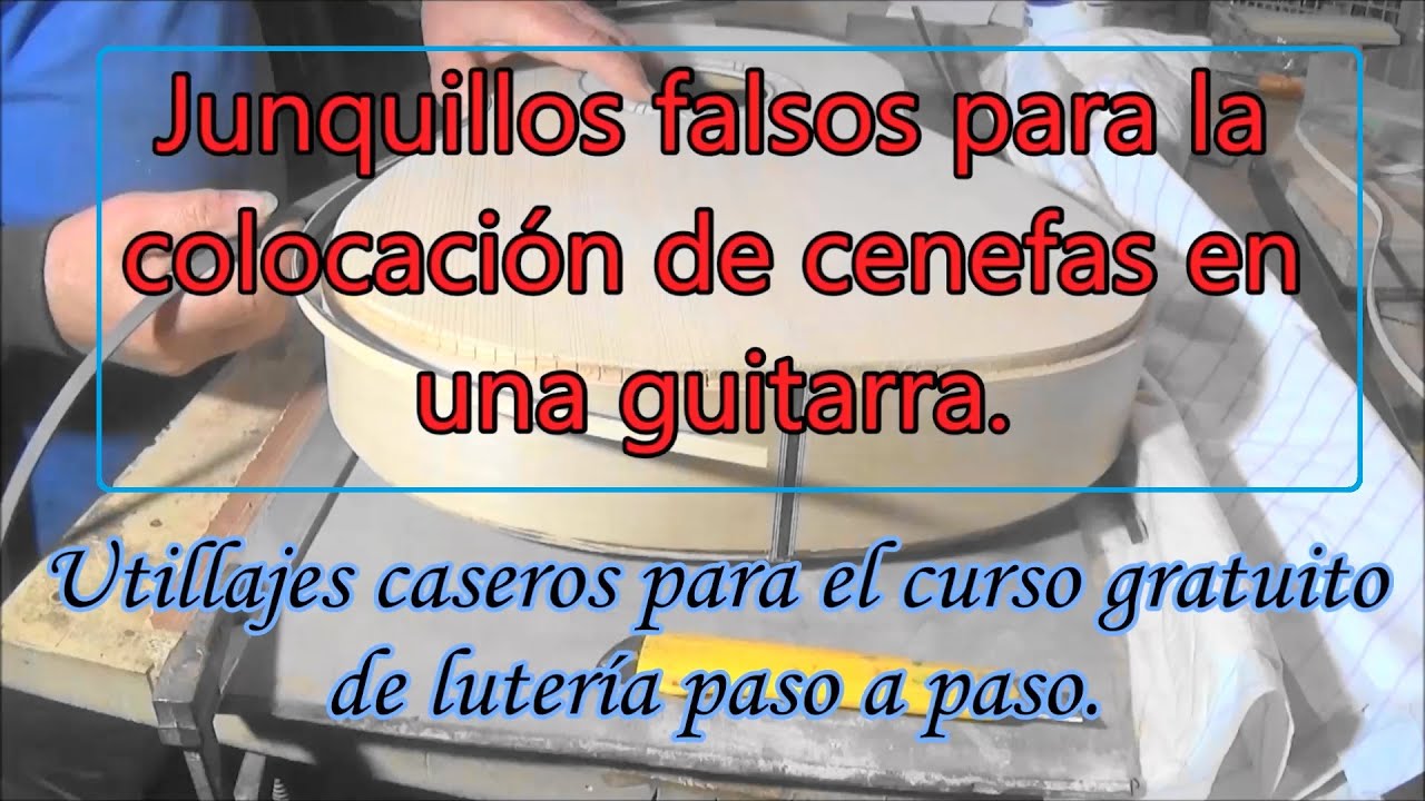 Junquillos falsos para la colocación de cenefas en guitarras.