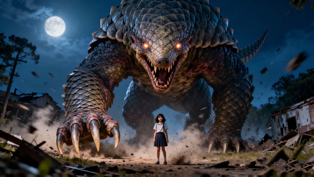 巨型怪兽惩罚坏人保护女孩！【怪物来袭 The Monster Is Coming】