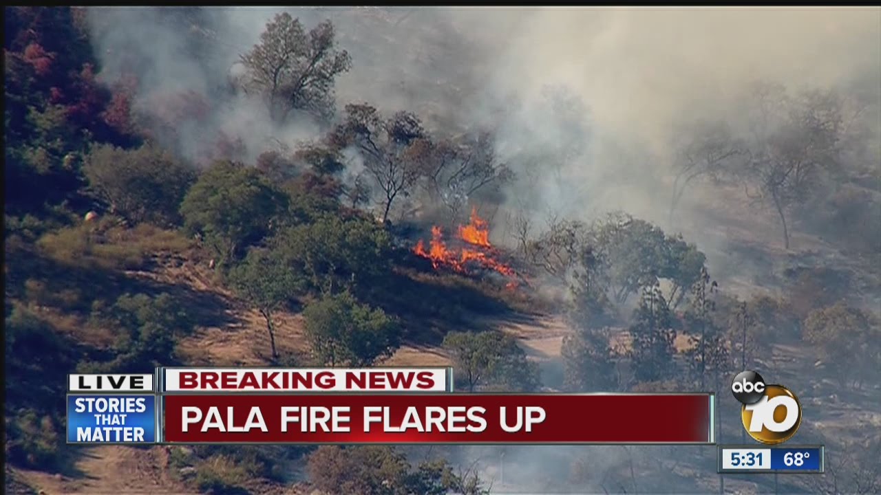 Pala fire flare ups force mandatory evacuations