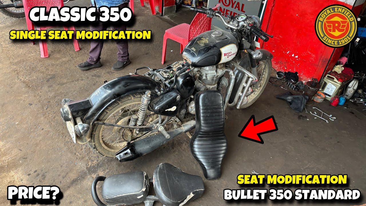 🛠️ Classic 350 Seat Mod! Old Bullet 350 Standard Seat Installed – Retro Look Upgrade | 