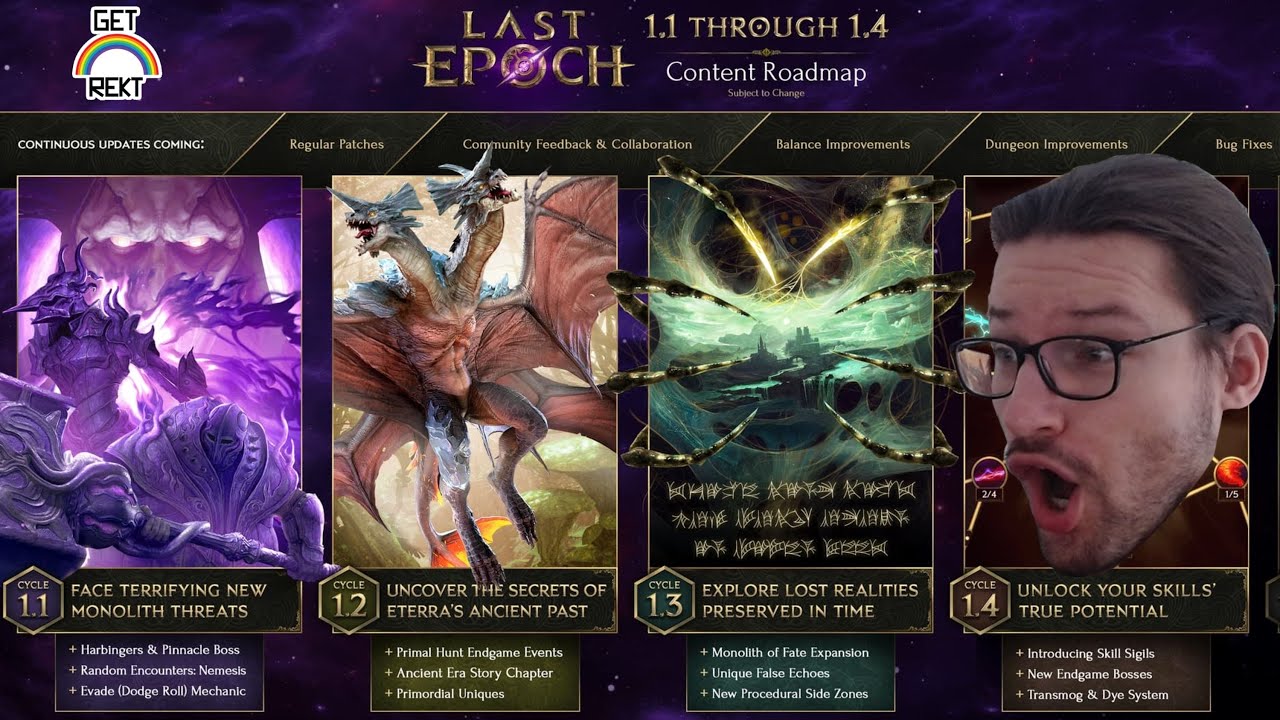 Last Epoch Roadmap for Cycles 1.1 to 1.4 - New Pinnacle Boss, Evade and MORE!