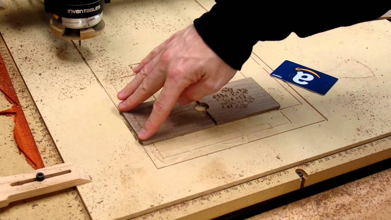 Walnut gift card holder on the X-Carve CNC