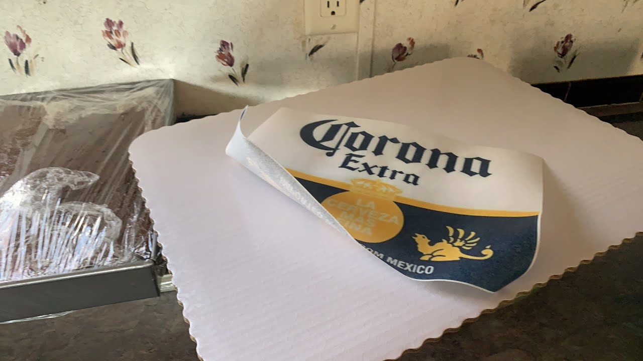 Pastel caja de cerveza sin Fondant