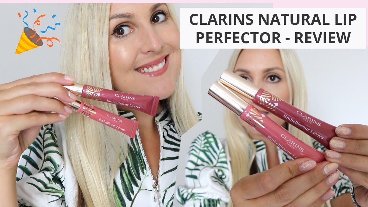 Clarins natural lip perfector unboxing and review ( 19 intense smoky rose 17 intense maple )
