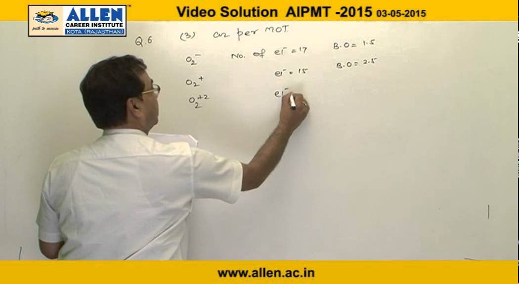 AIPMT 2015 video solutions &ndash; Chemistry Q. No. 5,6,7 &ndash; AIPMT 2015 Q&A BY ALLEN