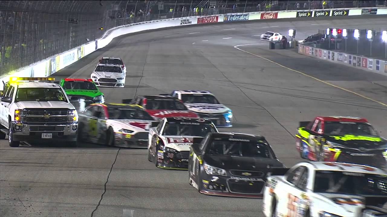McDowell hits safety truck under caution
