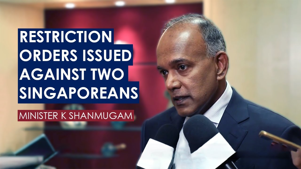 Restriction Orders Issued Against Two Singaporeans - Minister K Shanmugam's Doorstop