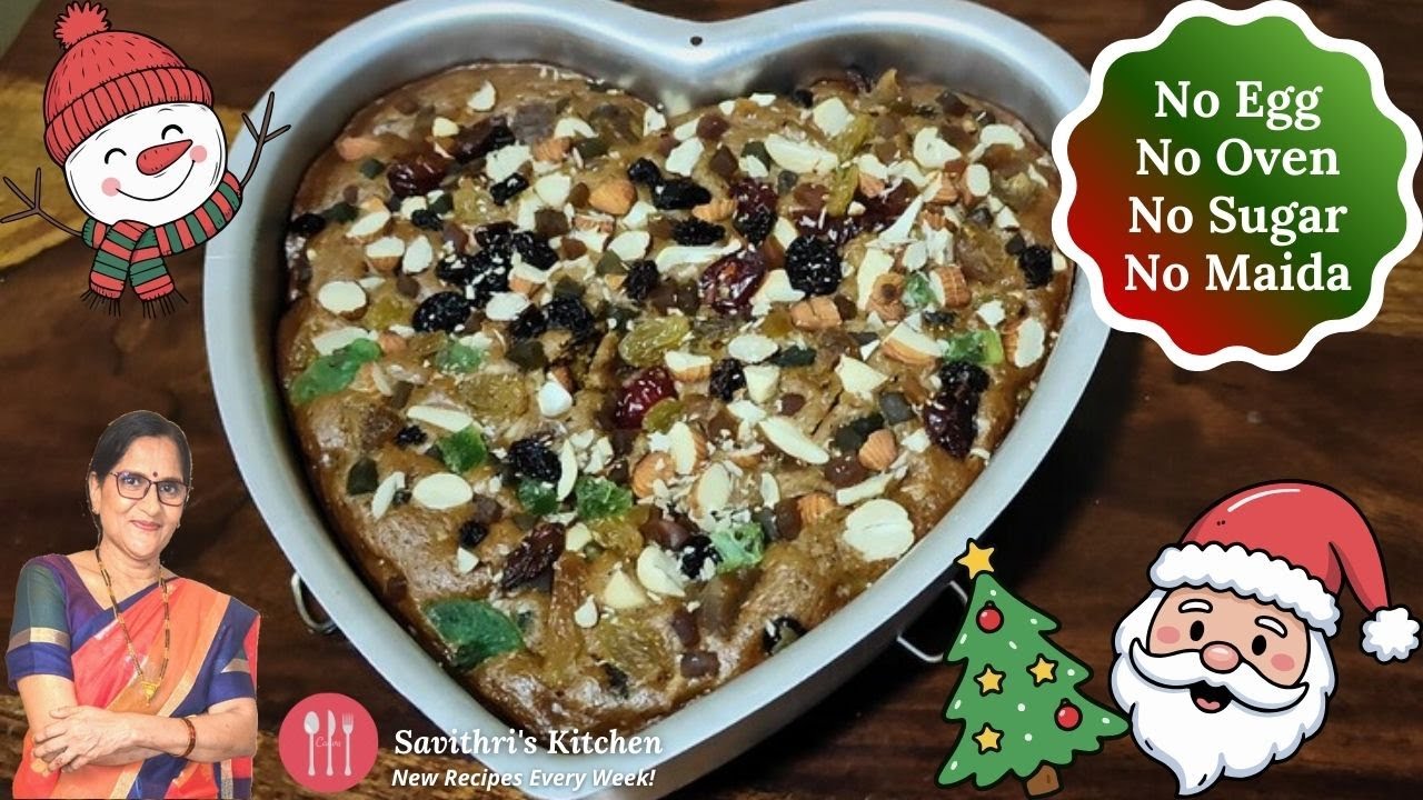 Delicious Eggless Whole Wheat Jaggery Plum Cake – NO OVEN Required! 🌟🍰