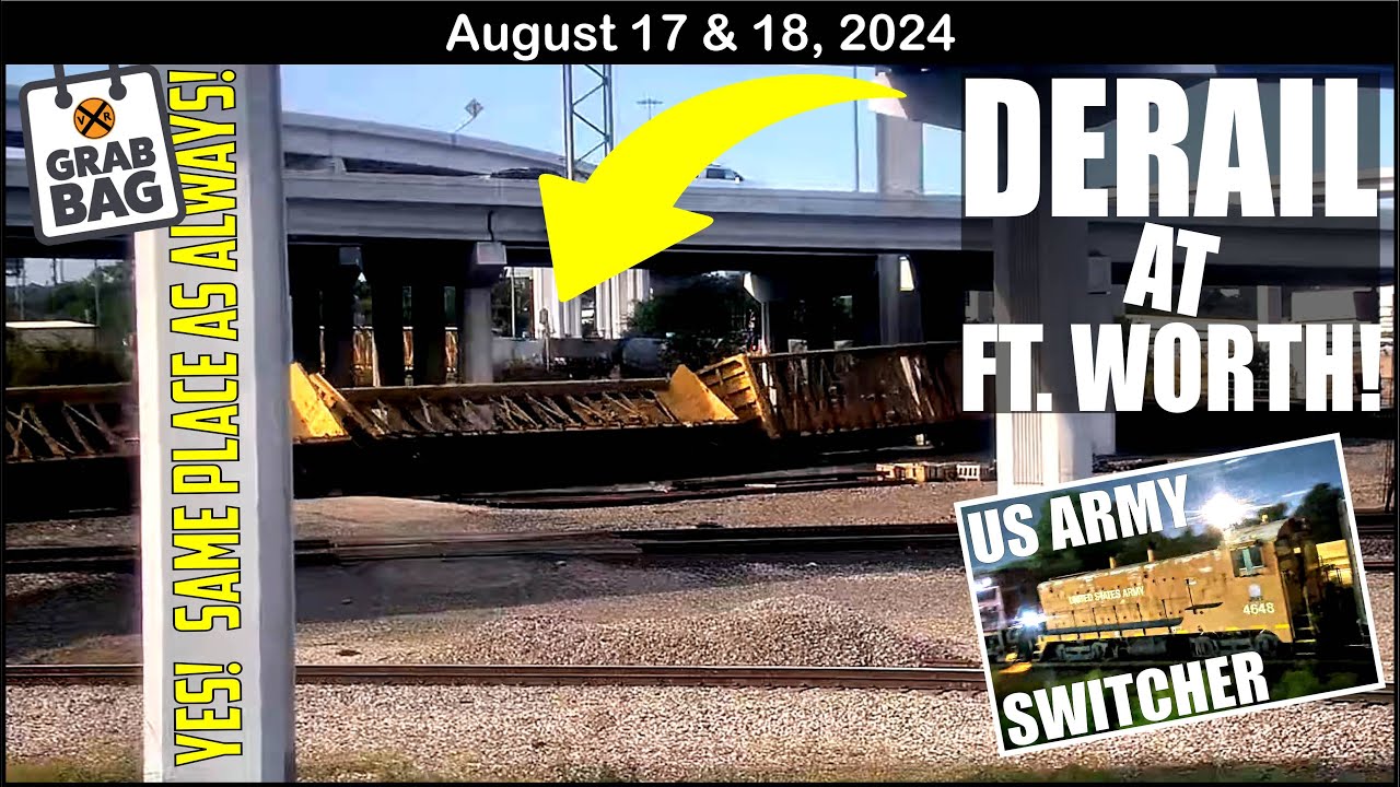 DERAILMENT AT FT. WORTH! EPIC CONSIST, TRI-CITY ENGINE, US ARMY SWITCHER, HORN SHOW, FULL MOON