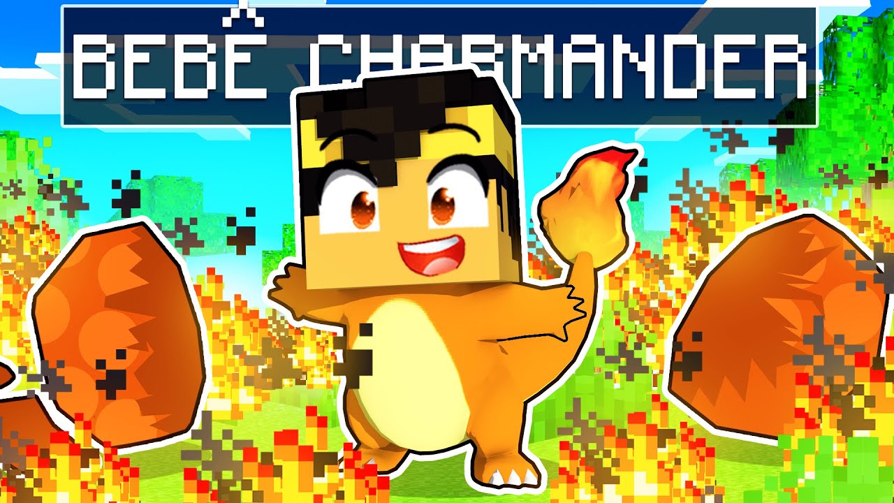 NASCI COMO UM BEBE POKEMON no Minecraft