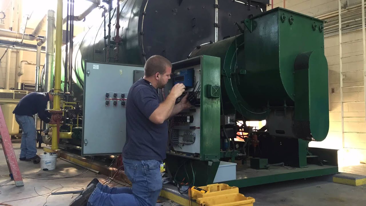 Fireye 6100 and nxex300 upgrade on a Johnston boiler