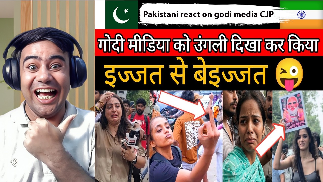 Pakistani react on Godi Media Roast on Jantar Mantar Protest | Godi पत्रकार On Camera धुलाई 😁 | CJP