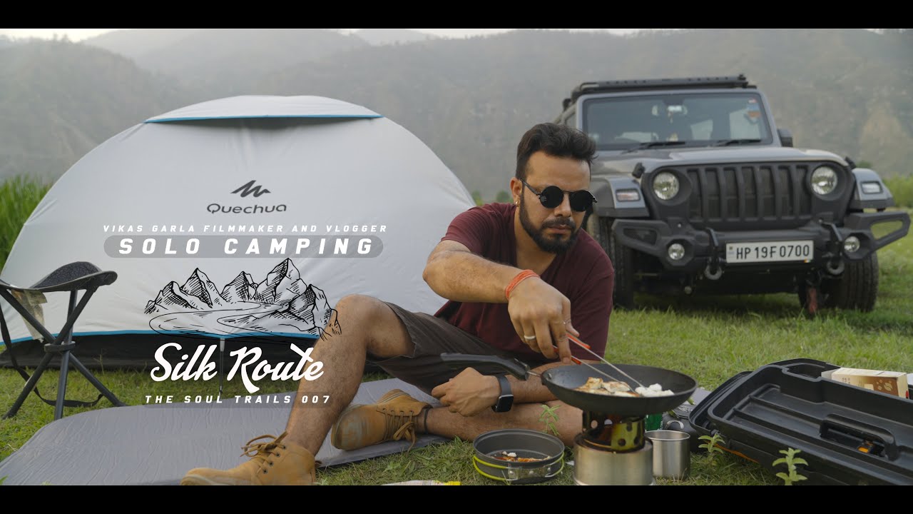 Solo vlogging with Thar #1 Outdoor Solo vlog Camping And Cooking || Quechua tents || Thar 2022