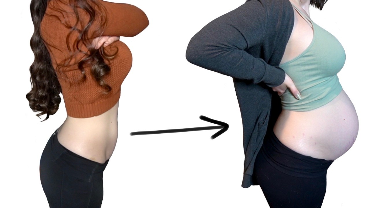 Pregnancy Transformation (Weeks 4 - 38 and 1 week postpartum) Third Baby