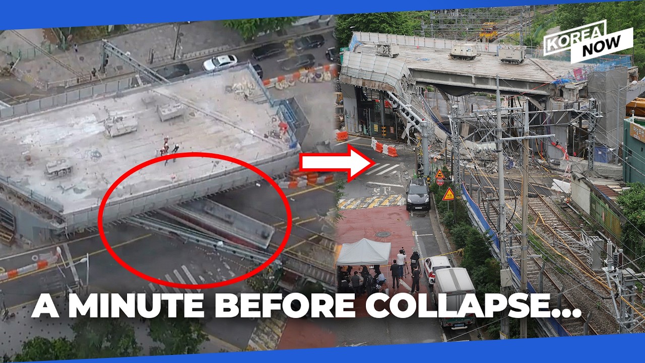 Shocking CCTV footage of Seoul overpass collapse revealed