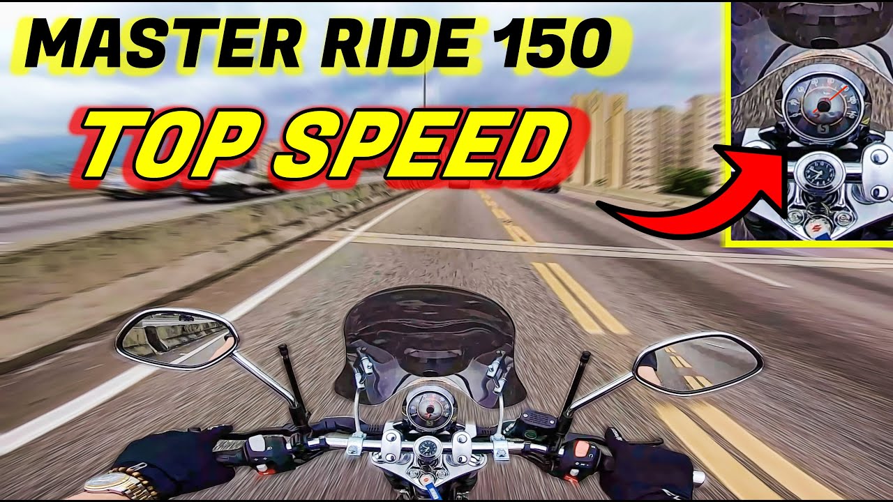 MASTER RIDE 150 TOP SPEED - velocidade maxima na master ride 150