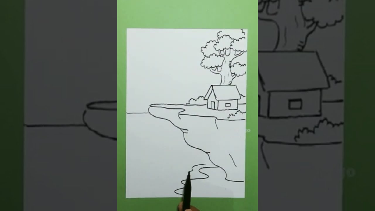 Cara Menggambar Pemandangan Indah