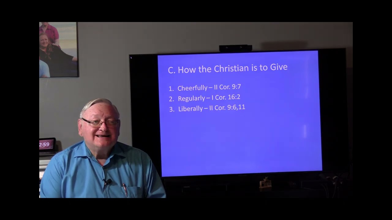 Living Wisely:  Lecture #12  "Giving and Benevolence"
