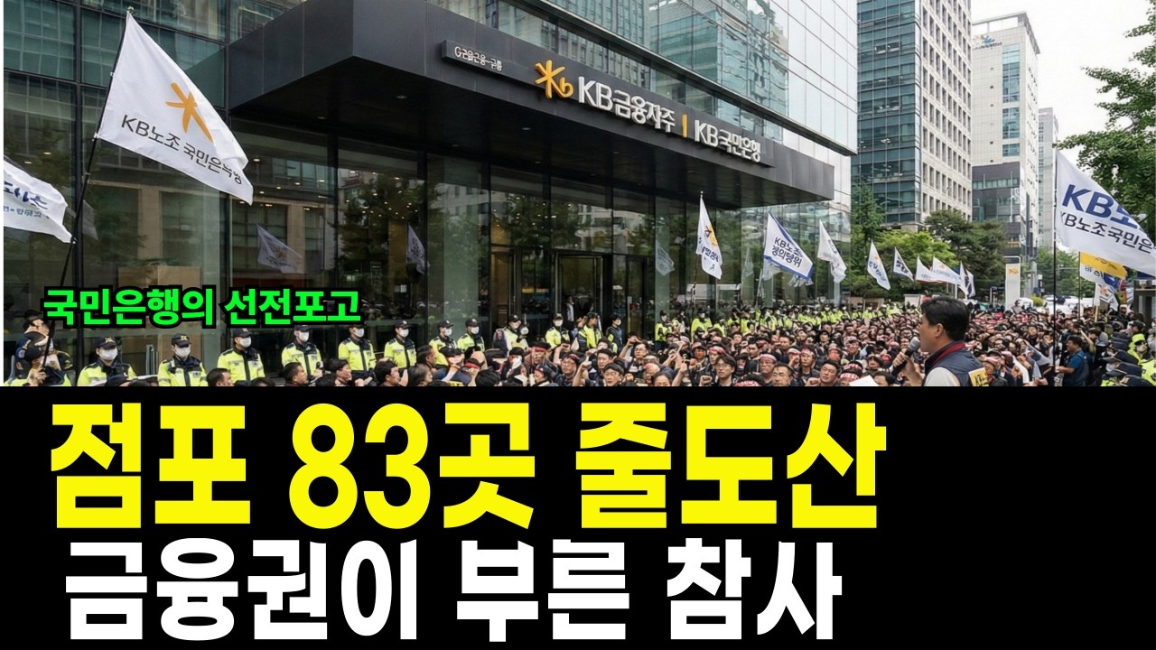 사상 최대 이익인데 83곳이나? 국민은행이 지점을 몰래 없애는 진짜 이유