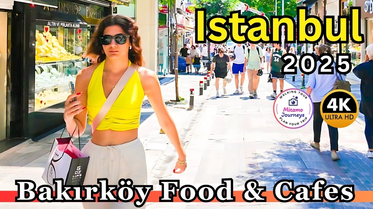 Istanbul Bakırköy 4k Walking Tour | Turkish Food Tour, lively District, Street Cafes | June 2025