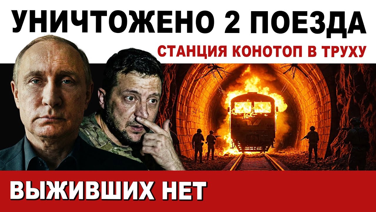 🔴 Разнесли 2 поезда с боевиками. Остался только пепел
