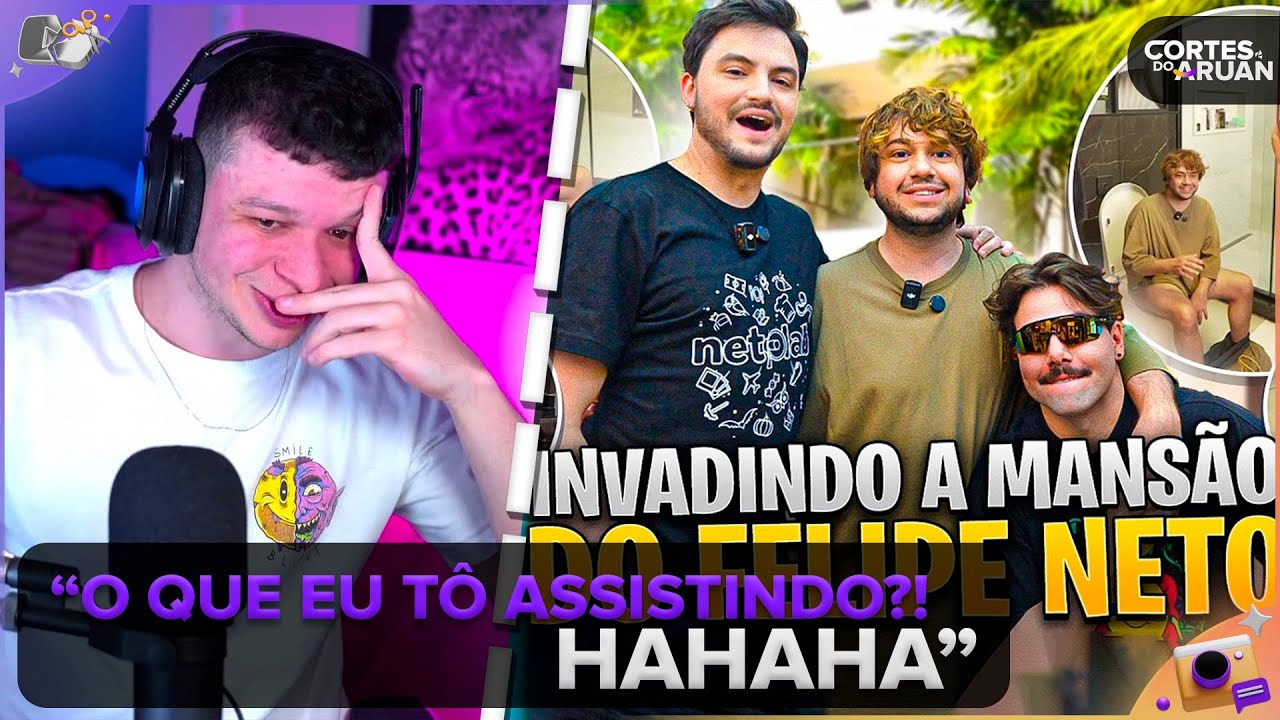 ARUAN REAGE: BRINO INVADIU A MANSÃO DO FELIPE NETO COM O T3DDY! (BRUNINZOR) - Cortes do Aruan