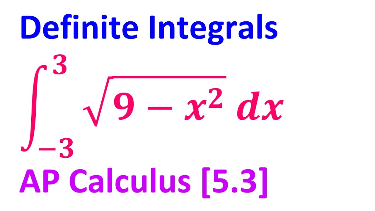 5.3D - Definite Integrals [AP Calculus]