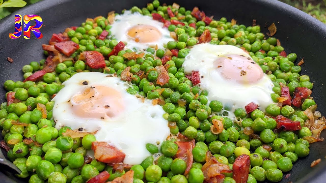 ERVILHAS COM OVOS ESCALFADOS - UMA RECEITA A NÃO PERDER! #food #cooking