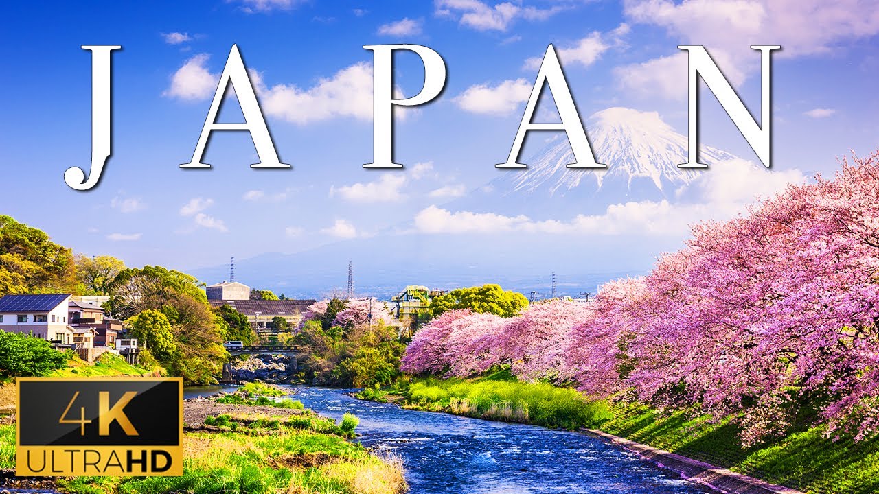 FLYING OVER JAPAN (4K UHD) - Soft Piano Music With Beautiful Natural Landscapes To Calm Your Mind