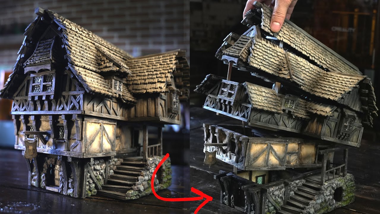 Я построил миниатюрную НАСТОЛЬНУЮ ТАВЕРНУ! 🍻 | D&D Terrain