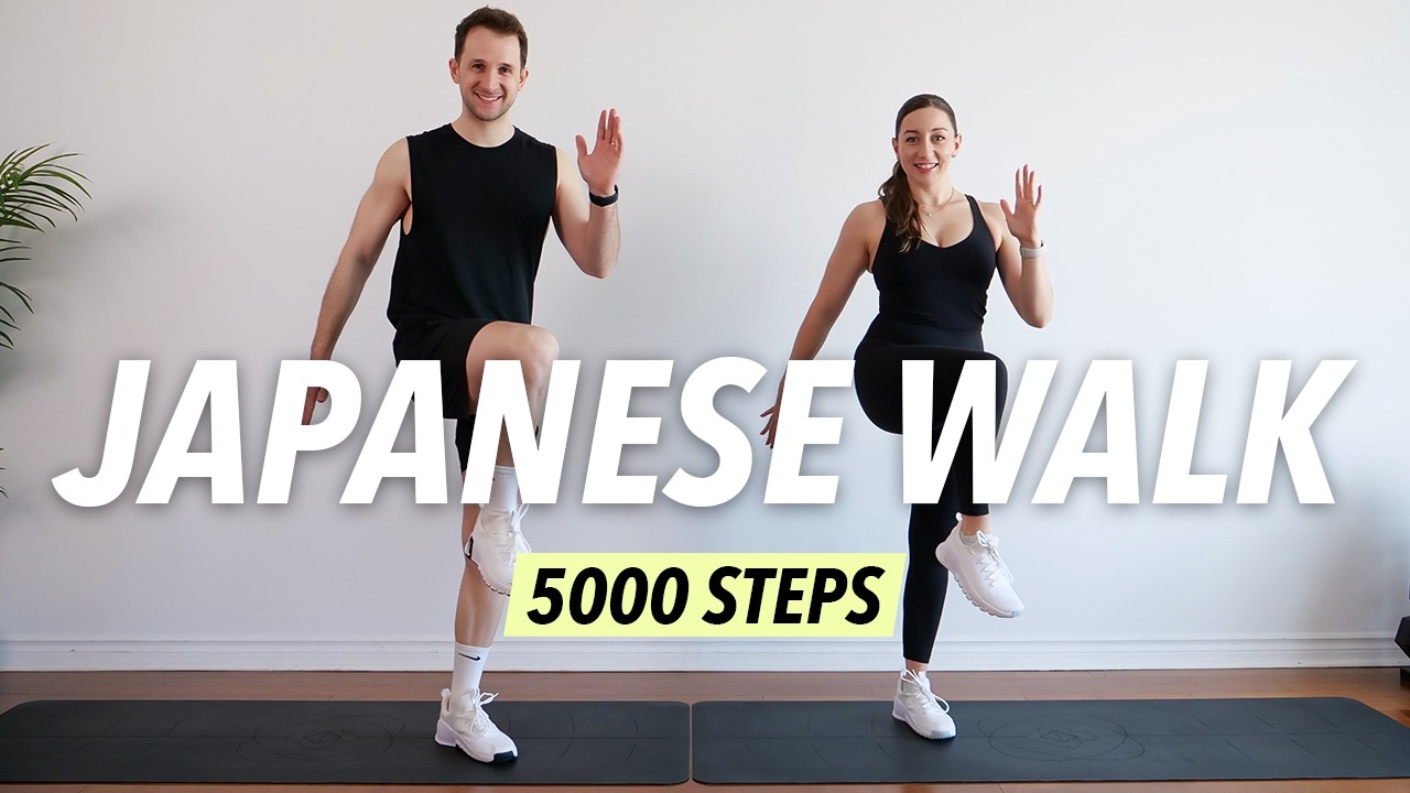 Japanese Walking Workout &ndash; 5000 Steps at Home (Knee-Friendly, No Equipment)