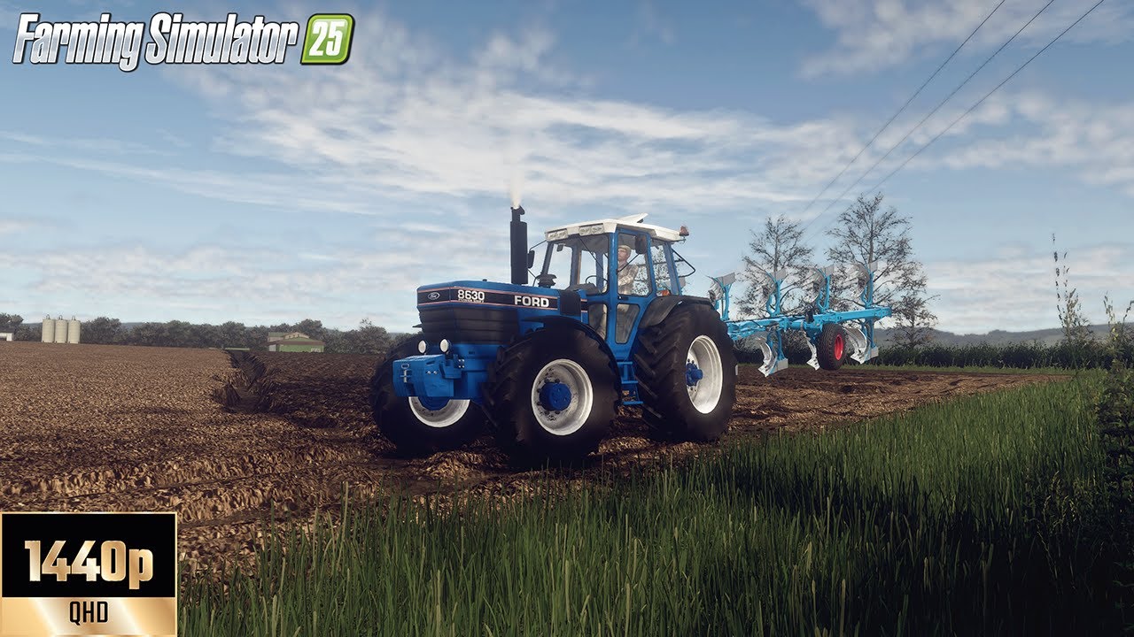 FS25 | Ford 8630 ploughing | Reshade gameplay