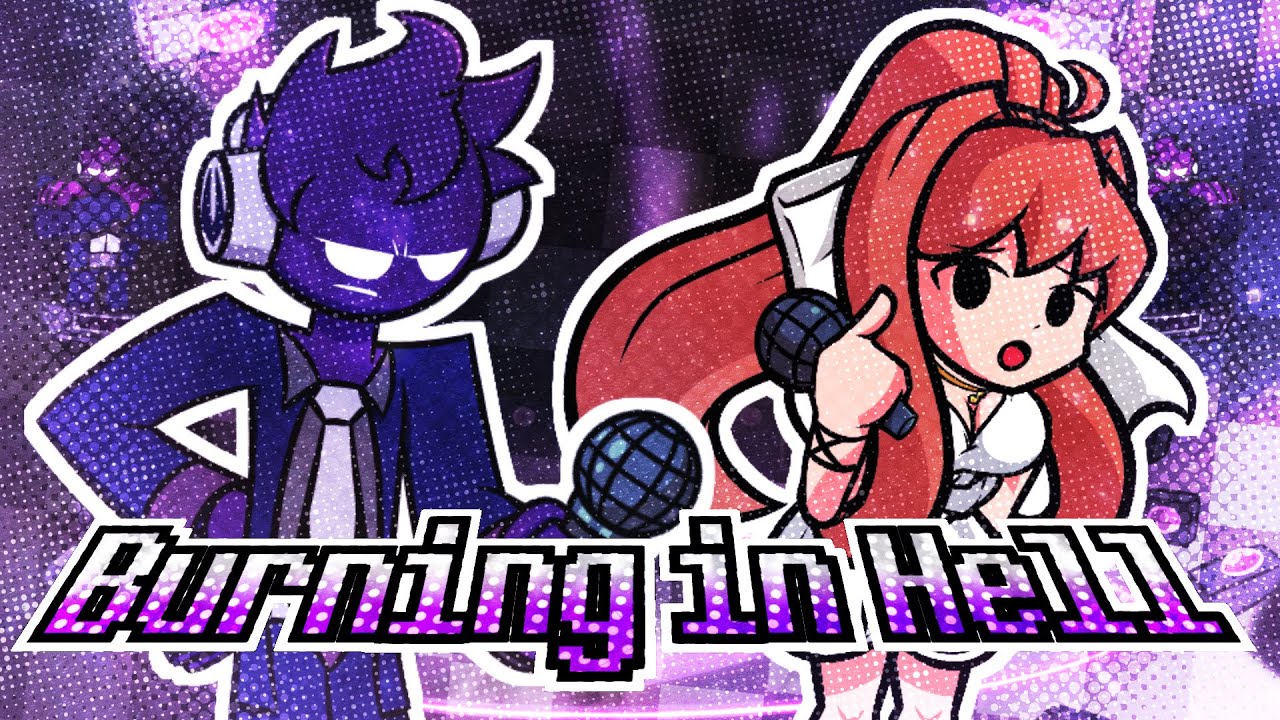 Void & Monika sings Burning in Hell┃Friday Night Funkin' Cover (Playable)