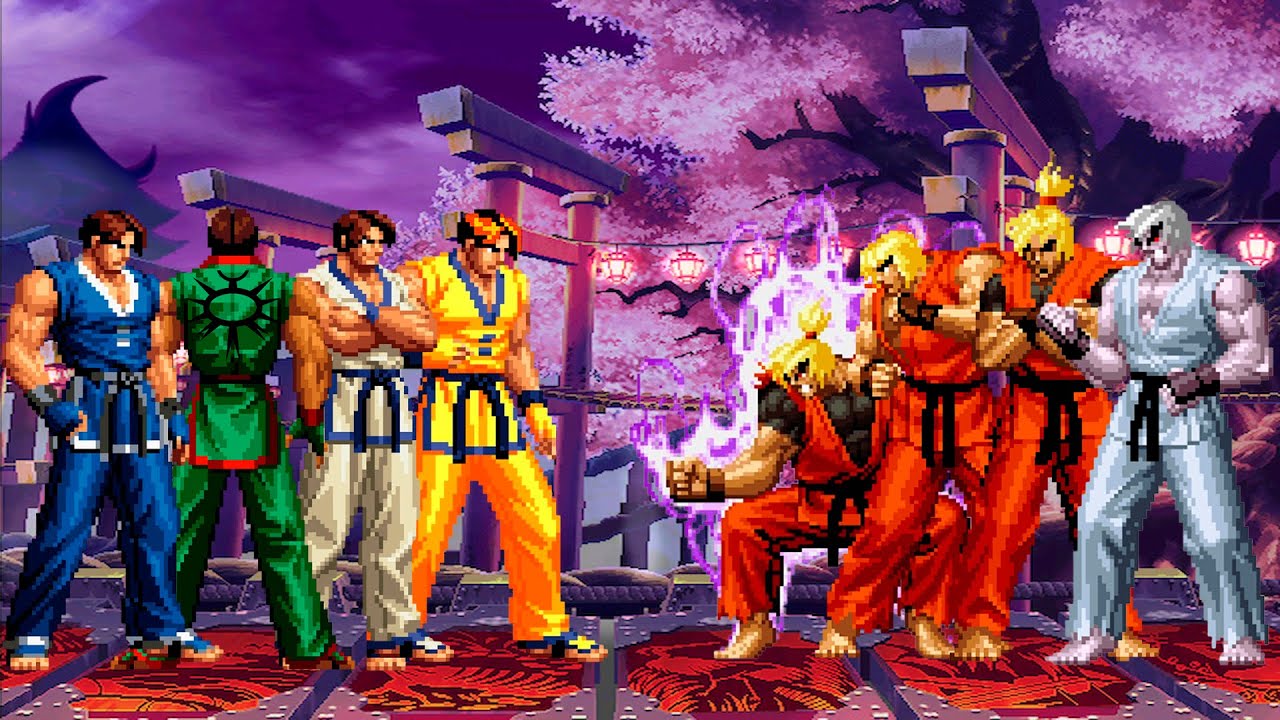 [KOF Mugen] Kim Kaphwan Team vs Ken Masters Team