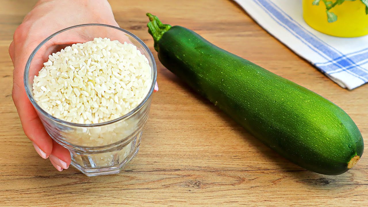 Ich habe Zucchini mit Reis noch nie so lecker gegessen! Einfaches und leckeres Abendessen Rezept!