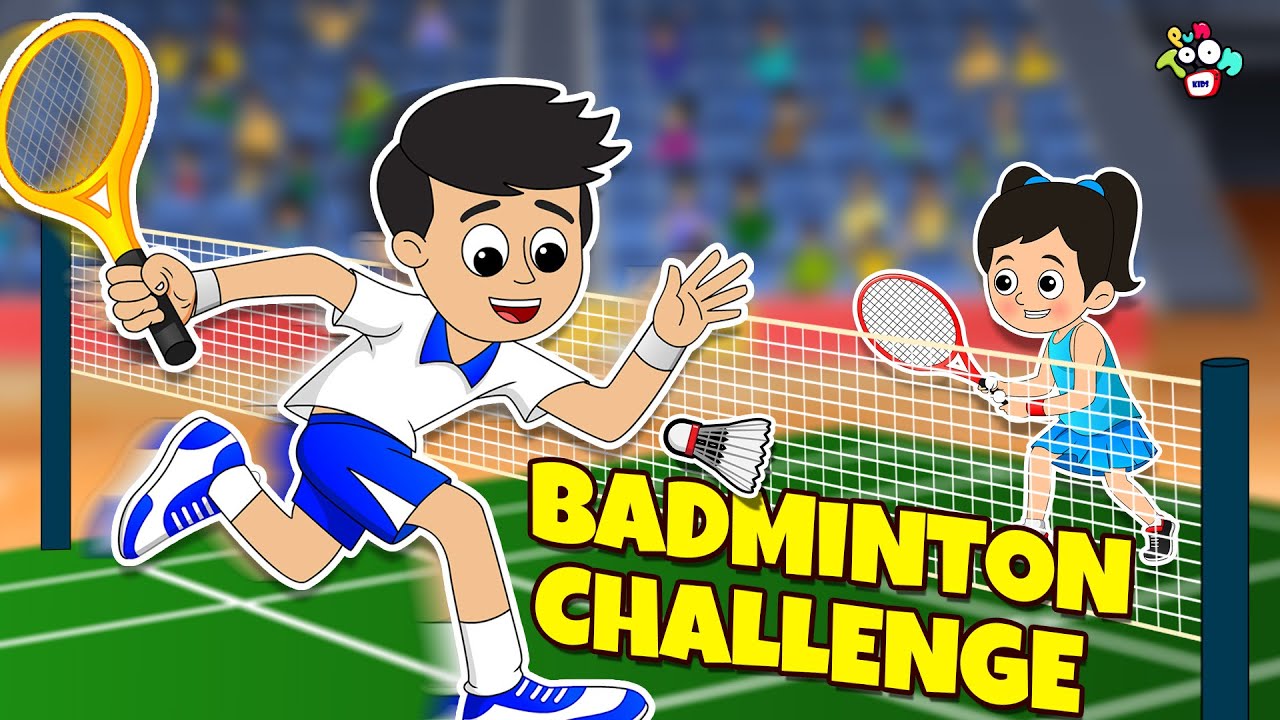 Badminton Battle - Gattu Vs Chinki | Interschool Competition | Cartoon | Moral Story | PunToon Kids