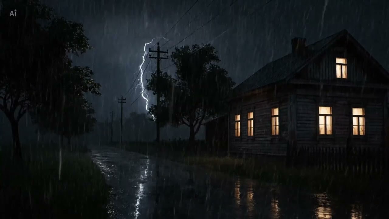 Powerful Thunderstorm & Heavy Rain Sounds for Deep Sleep 🌧️⚡ 10 Hours Black Screen