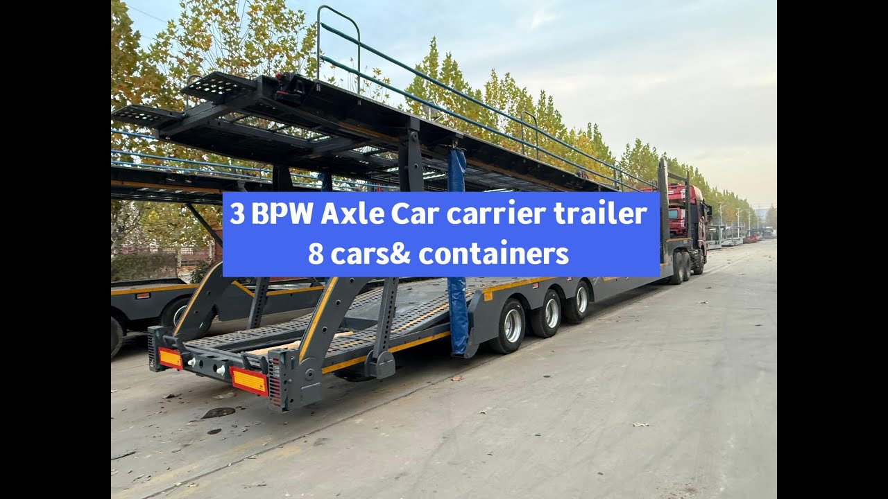 2 axle car carrier trailer for Russia market #cartransport #Русский автовоз#carcarrier #trucktrailer