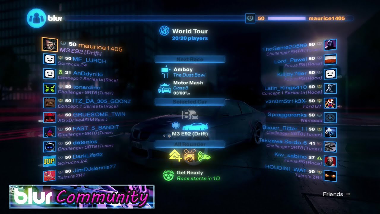 Blur PS3 - 🎄Epic fights with friends in World Tour ft. Pawel & Datenlos🥳 - FULL LOBBY - 12/15/24