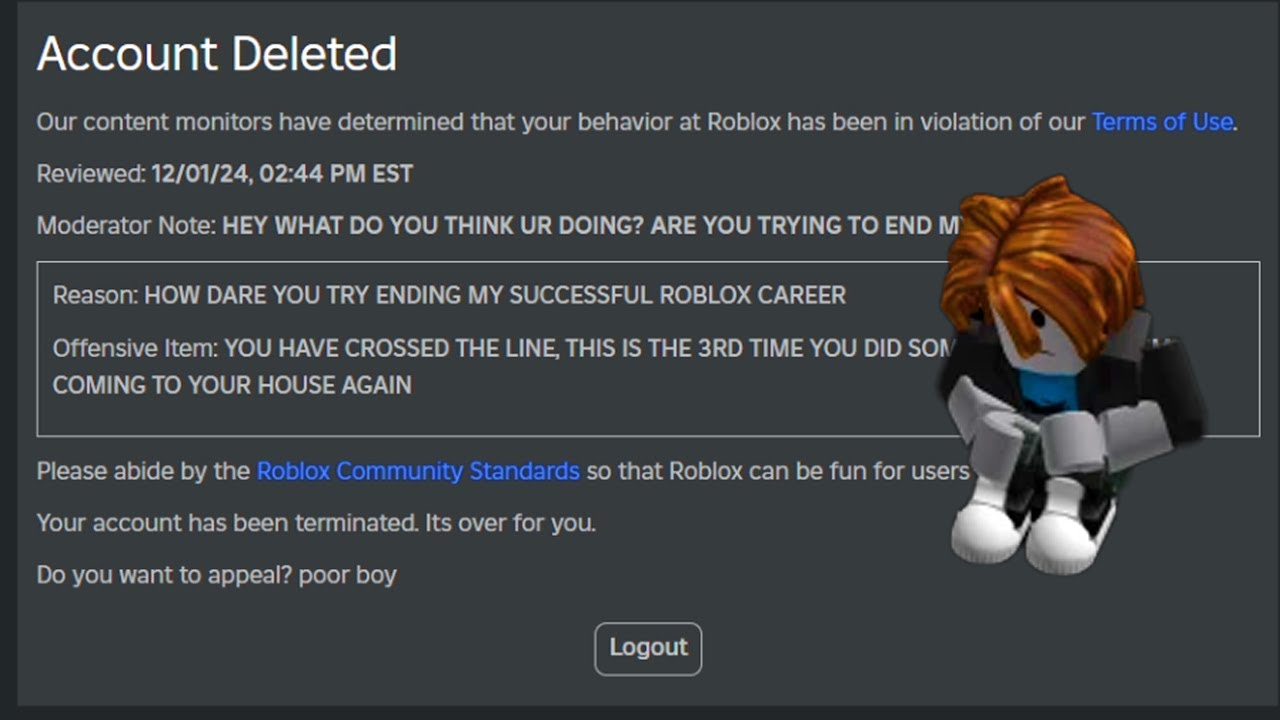 When You Try To End Roblox 💀