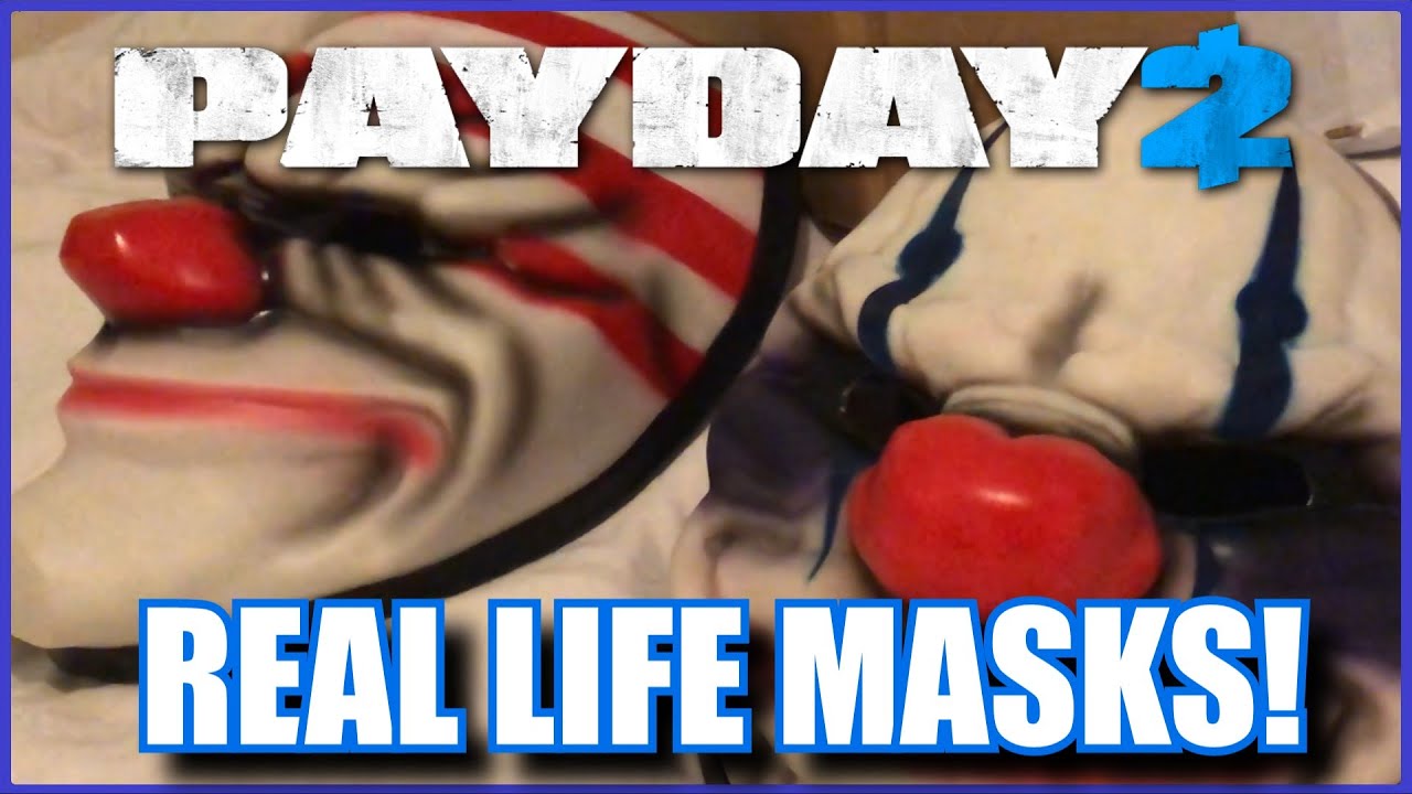 PAYDAY 2 MASKS IN REAL LIFE! (Trying Them On!)