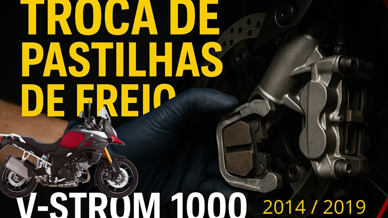 Troca de pastilha de freio VSTROM 1000 2014 a 2019
